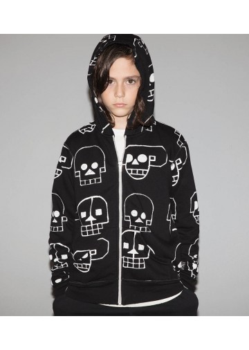 Skull Robot Zip Hoodie