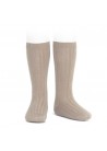 Ribbed Knee High Socks