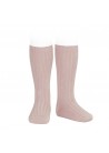 Ribbed Knee High Socks