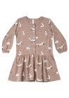 Winter Fox Button Up Jersey Dress