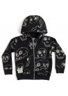 Scribbled Skull Zip Hoodie