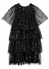 Tulle Mini Masks Tiered Dress