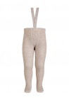 Merino Wool-Blend Tights With Suspenders