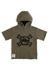 Fuzzy Skull SS Hooded Sweatshirt