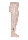 Perle Openwork Tights with Bow