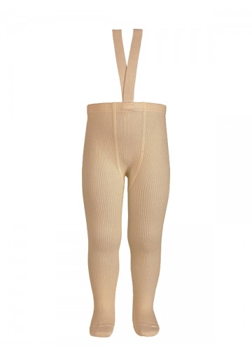 Merino Wool-Blend Tights With Suspenders