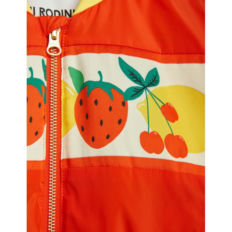 Fruits Baseball Jacket Red