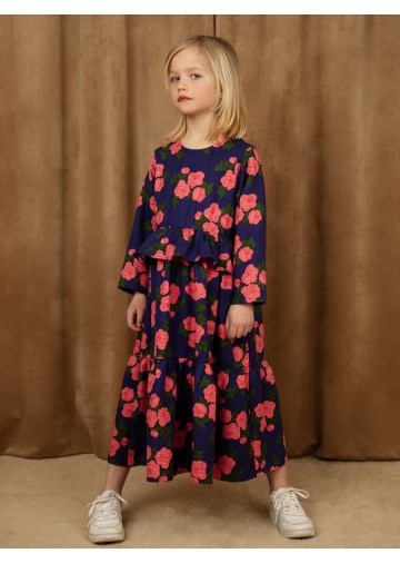 Roses AOP Woven Frill Dress