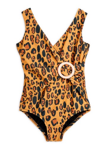 Leopard AOP Overlap Swimsuit