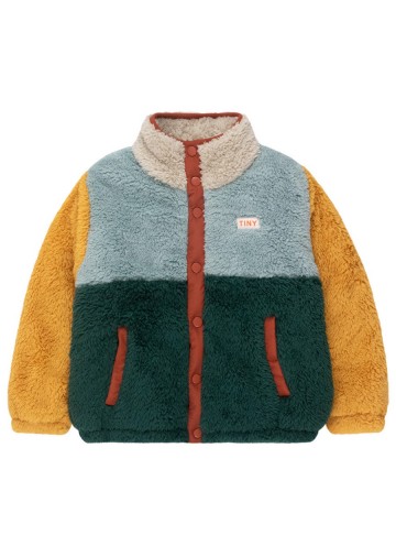 Color Block Polar Sherpa Jacket