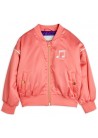 Note Chenille Satin Baseball Jacket