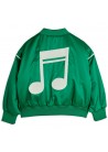 Note Chenille Satin Baseball Jacket