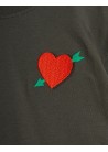 Arrowed Heart Emb SS Tee