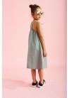 Green Ink Dungaree Dress